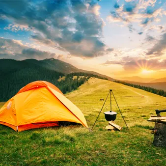 Camping in the mountains Camping in the mountains
